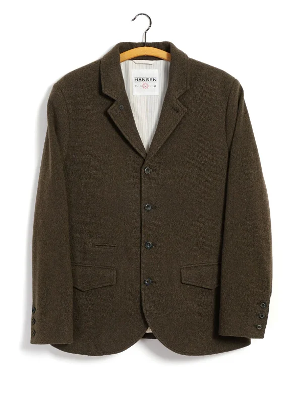 ANKER | Four Button Classic Blazer | Brown Herringbone Women's Premium Blazer