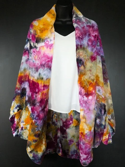 Dyed Cocoon Cardigan Bright Pastel Dark