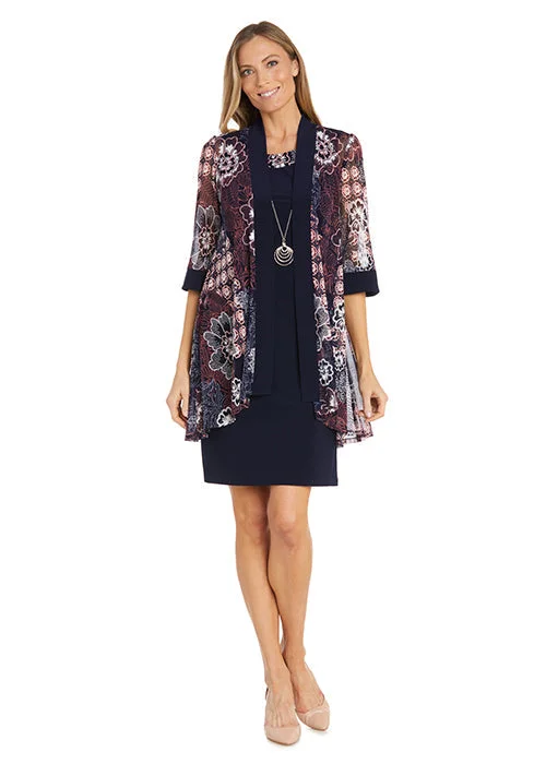 R&M Richards 1302 Short Mother of the Bride Printed Jacket Dress Jersey Jacket Tulle Jacket Batik Jacket R&M Richards 1302 Short Mother of the Bride Printed Jacket Dress Jersey Jacket Tulle Jacket Batik Jacket