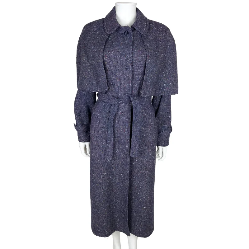 1970s Vintage Irish Tweed Coat Jimmy Hourihan Dublin Size 12 Blouse Shirt Tunic
