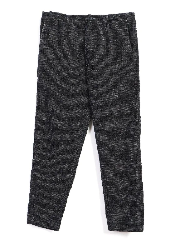 TRYGVE | Wide Cut Cropped Trousers | Black Hemp Trousers chic fashionable