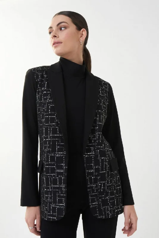 Black/Silver Blazer Fashion Women's Blazer
