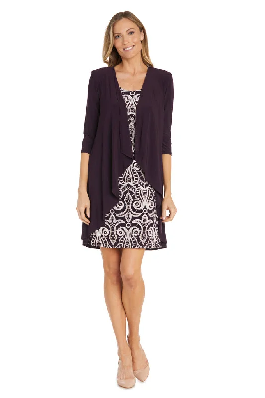 R&M Richards 5798 Short Mother of the Bride Printed Dress Jacket Set Satin Jacket Silk Jacket Chiffon Jacket R&M Richards 5798 Short Mother of the Bride Printed Dress Jacket Set Satin Jacket Silk Jacket Chiffon Jacket