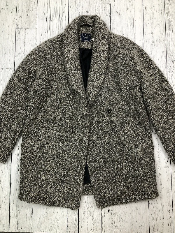Abercrombie&Fitch grey sweater - Hers M Mesh Blend Leather Blend Suede Blend