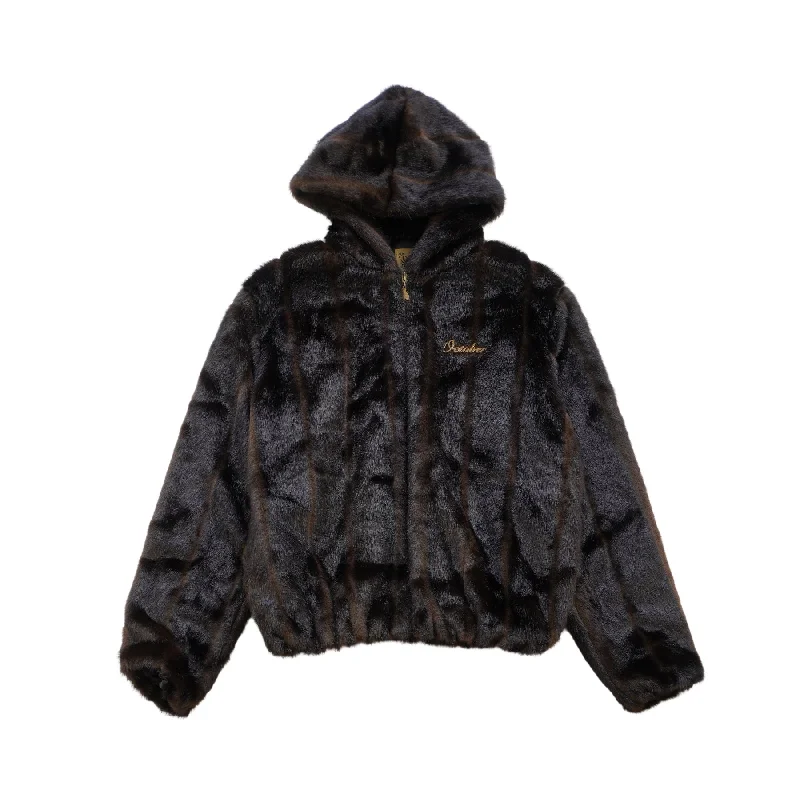 OVO Faux Fur Coat - Women's M Blouse Shirt Tunic