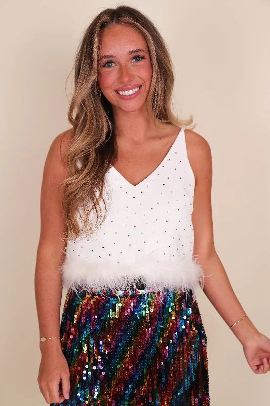Walking On Air Rhinestone Tank casual tank top