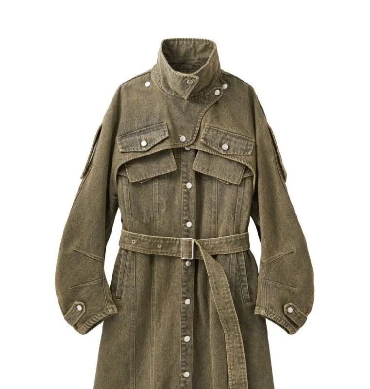 3way Denim Trench Coat/Blackyellow Blazer Duffle Coat Pea Coat