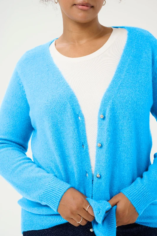 elegante malibu blauwe cardigan Slim Fit Regular Fit Oversized