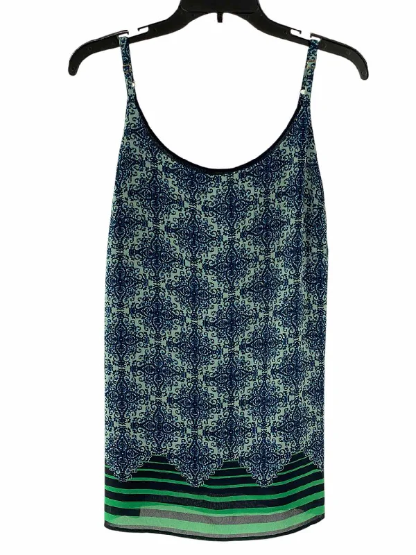 Cabi Size M Blue Green Print Tank Top lightweight tank top