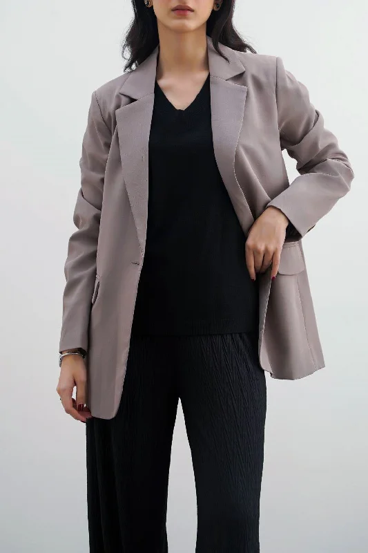 BASIC SINGLE-BUTTON BLAZER Women's Boutique Suit