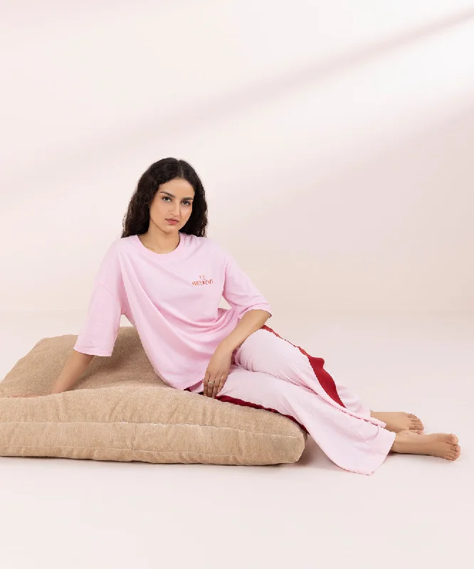 Pull On Soft Rib Trousers Trousers practical easy-care