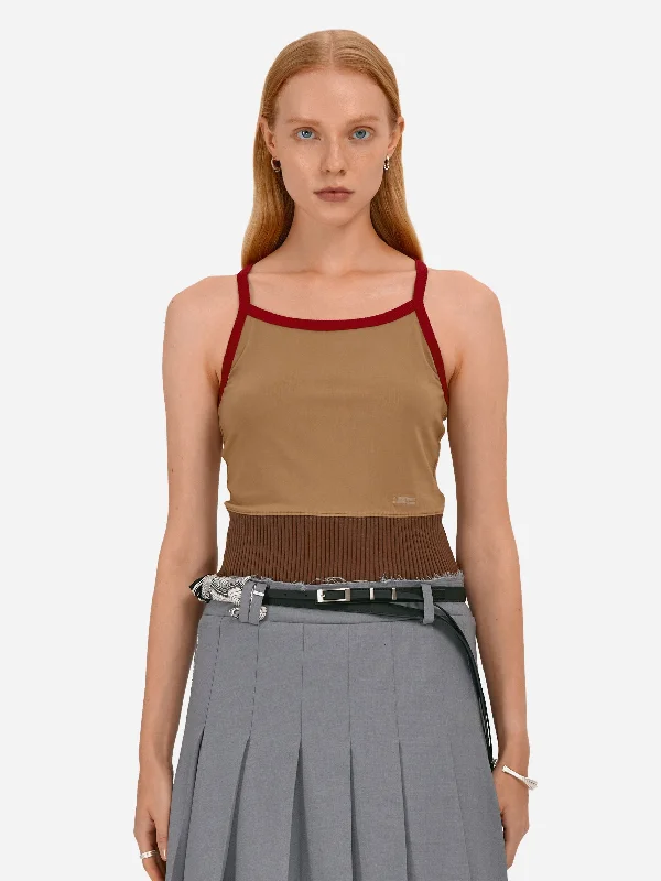 007 - Expression Paneled Tank Top ribbed tank top