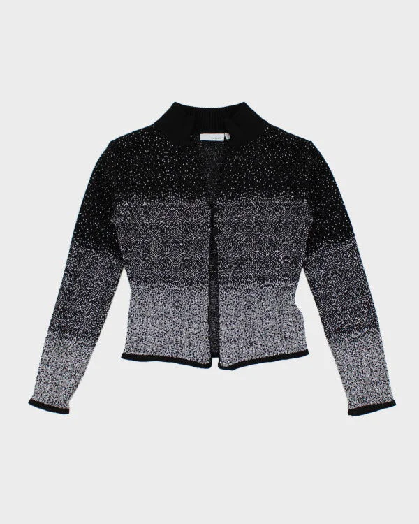 Y2k 00s Sparkly Knit Cardigan - S Denim Fabric Leather Fabric Suede Fabric