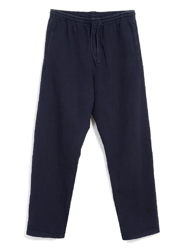 JACK | Casual Drawstring Trousers | Navy High Waist Slim Fit Ankle Length