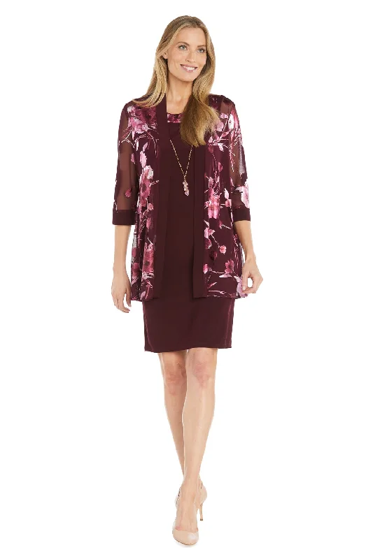 R&M Richards 3296 Short Floral Print Mother of the Bride Jacket Dress Trench Coat Raincoat Waterproof Jacket R&M Richards 3296 Short Floral Print Mother of the Bride Jacket Dress Trench Coat Raincoat Waterproof Jacket