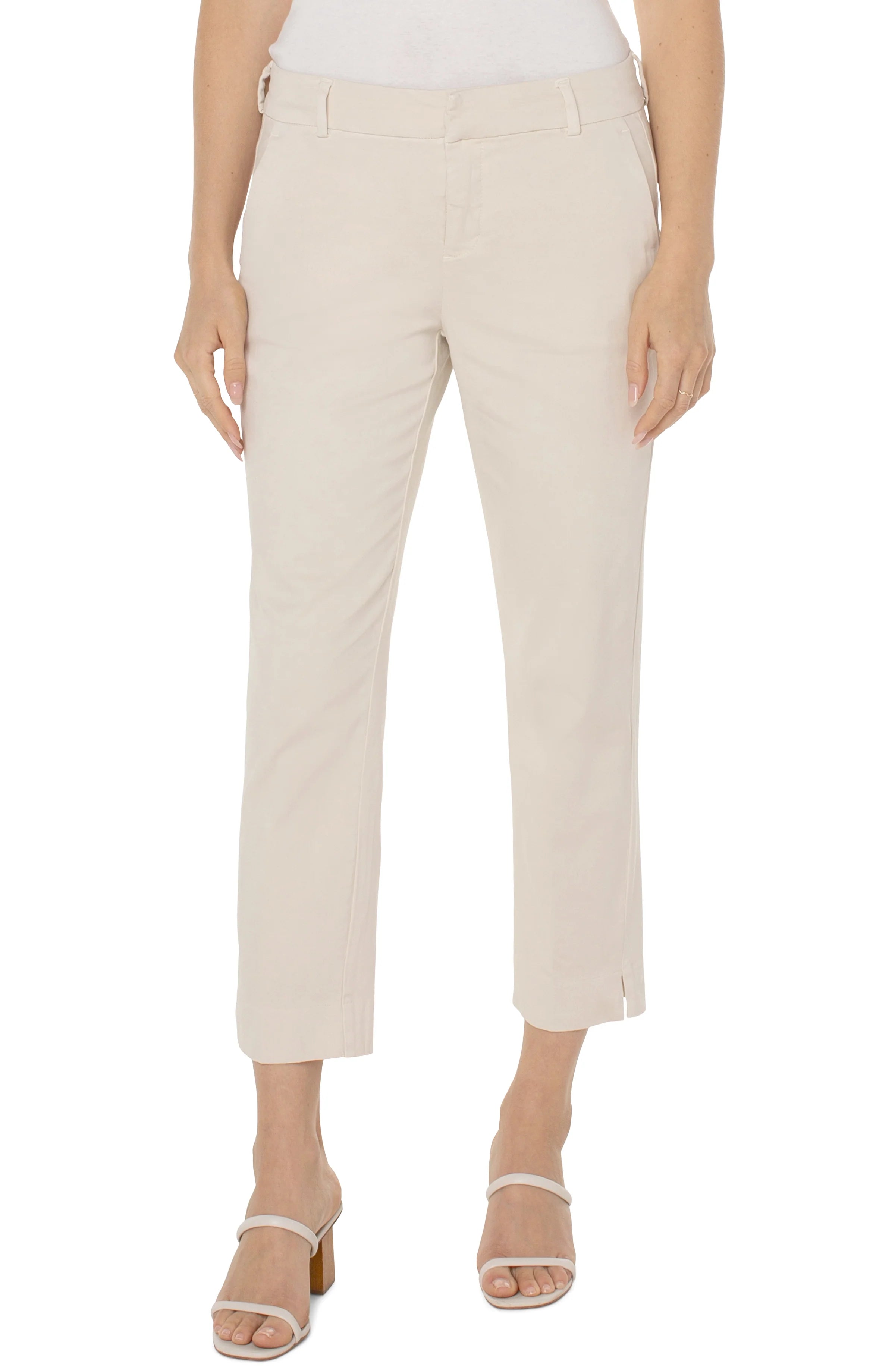 Kelsey Trouser with Slit in Roman Stone Trousers Wedding White