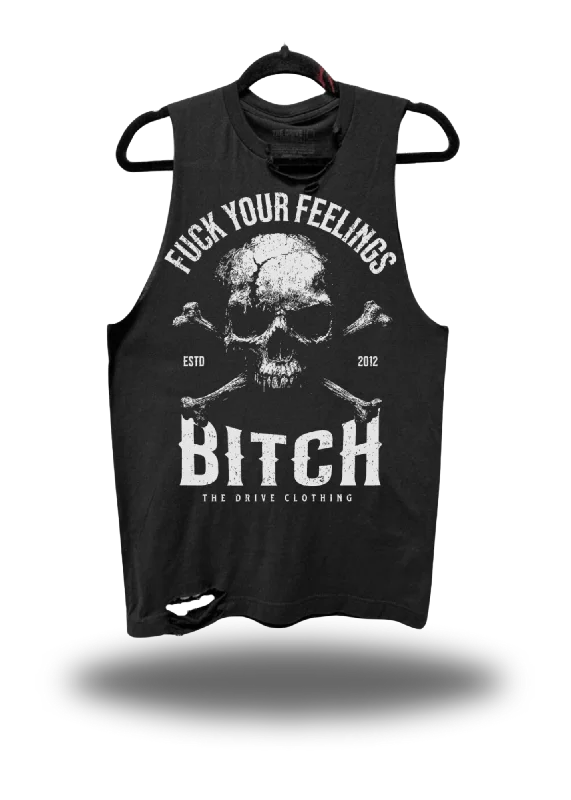 FEELINGS BITCH ROAD RASH TANK TOP lounge tank top