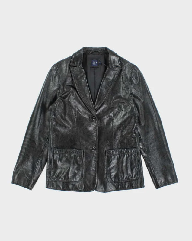Vintage Women's Y2K GAP Double Breasted Leather Blazer - S Women's Adventure Blazer