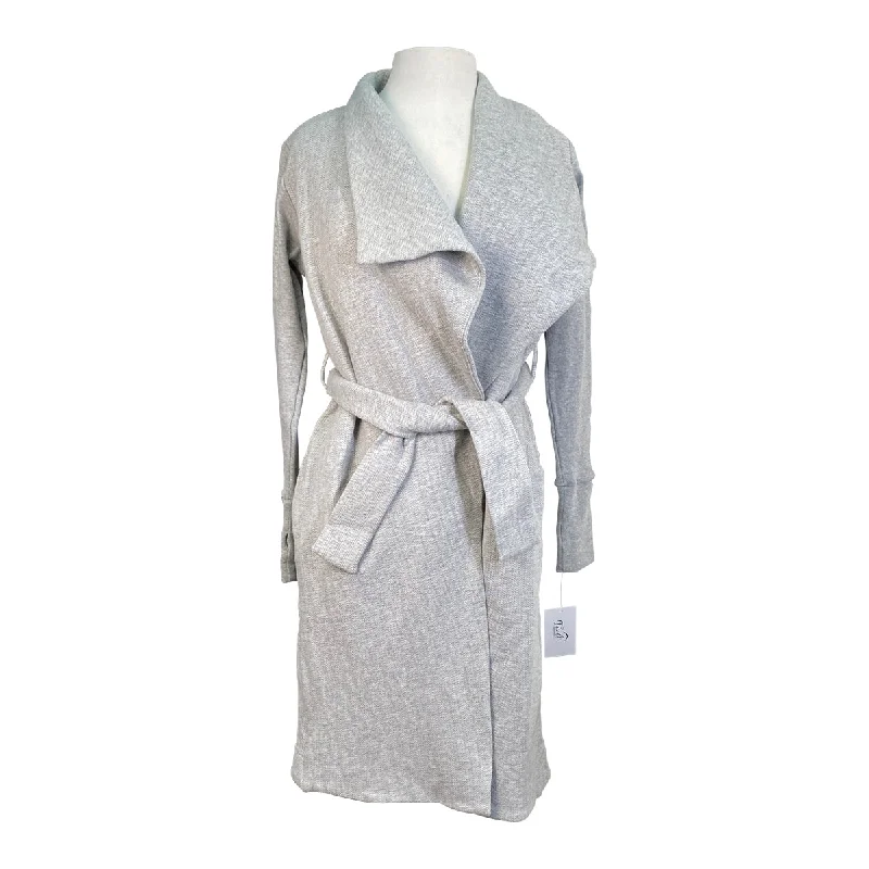 Two Bits Equestrian 'The Wrap Coat' in Grey - Women's 1 Striped Polka Dot Solid