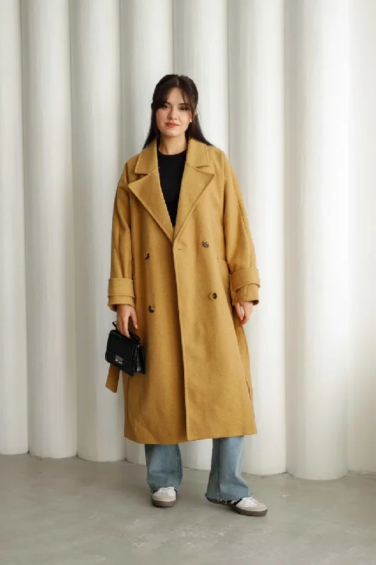 Trench coat  22K 54047 Suede Faux Fur Shearling