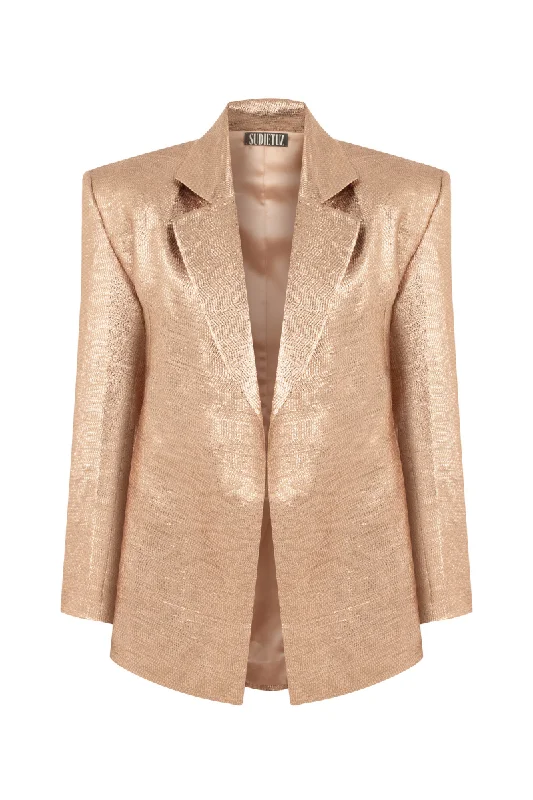 BRONZE SHIMMER BLAZER Women's Luxurious Jacket