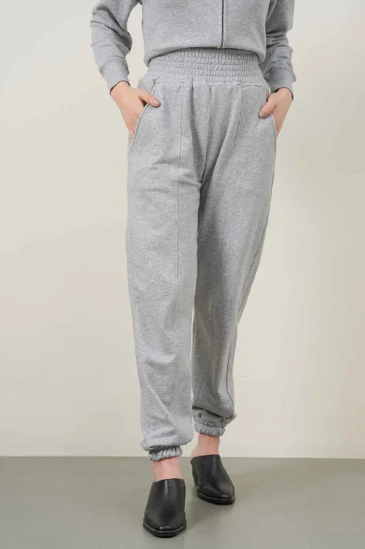 TROUSERS WITH ELASTICATED HEM Trousers Flared Retro