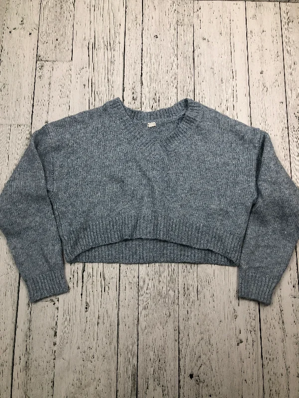 Garage blue knitted sweater - Hers M Collared Crew Neck Turtle Neck