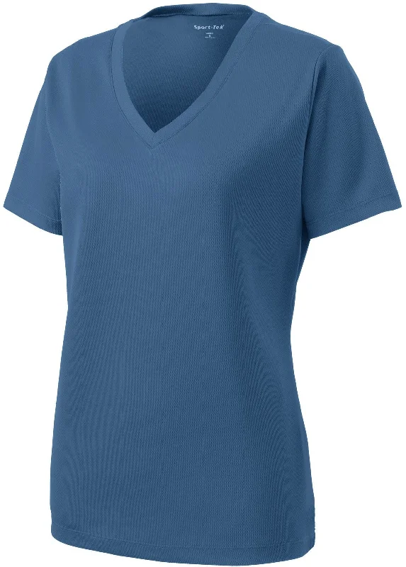 CLOSEOUT - Sport-Tek Ladies Posicharge Racermesh V-Neck Tee