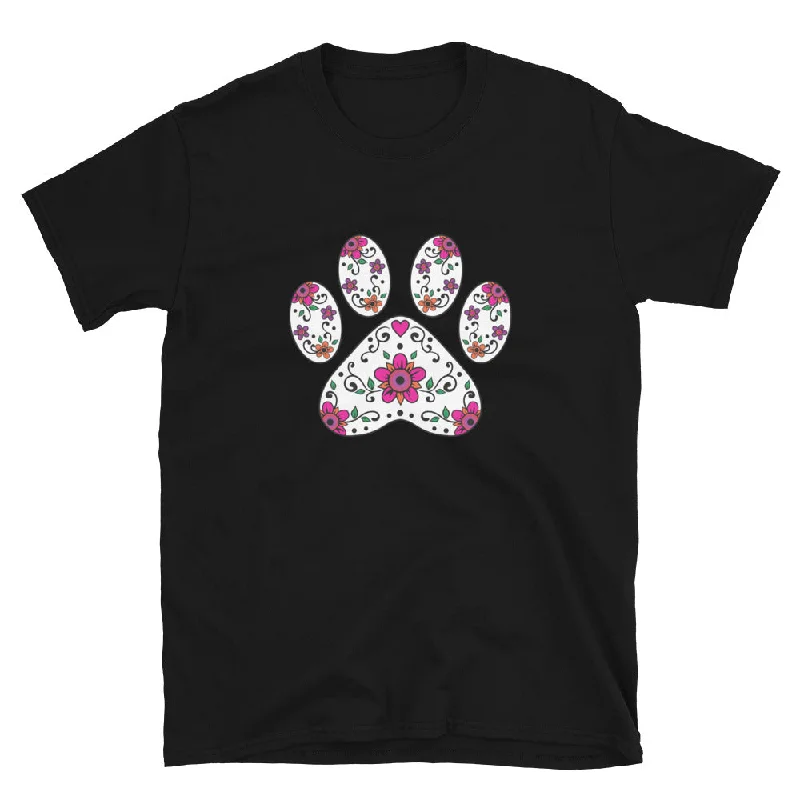 Sugar Skull Paw Print T-Shirt