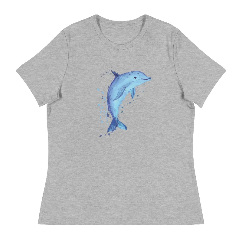 Sweet & Splashing Dolphin Women's Relaxed T-Shirt