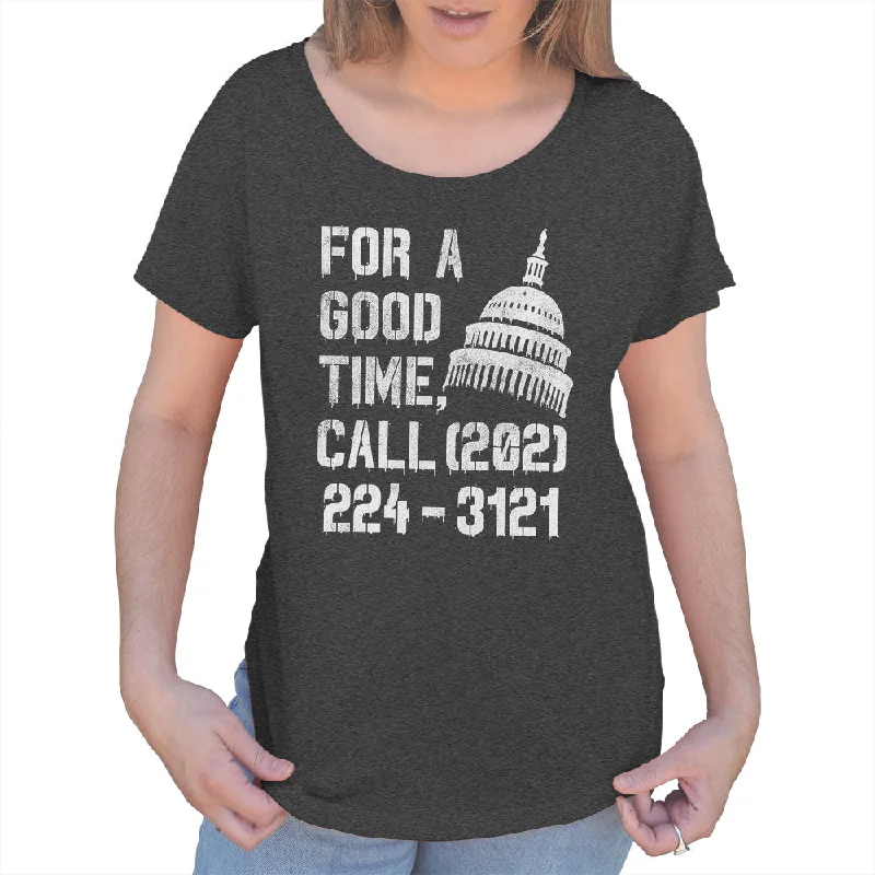 Women's For a Good Time Call Congress Scoop Neck T-Shirt