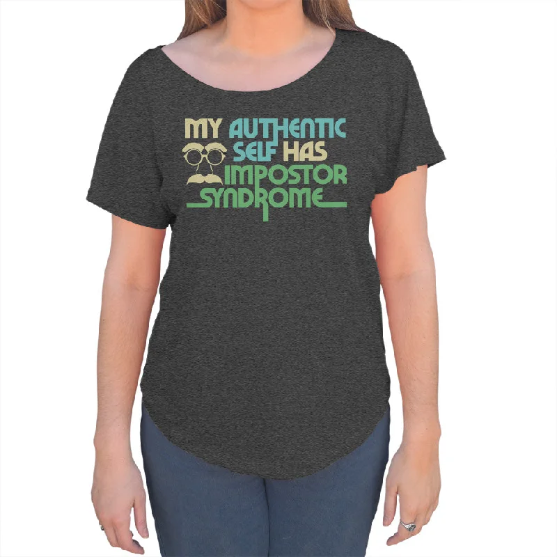 Women's My Authentic Self Has Impostor Syndrome Scoop Neck T-Shirt