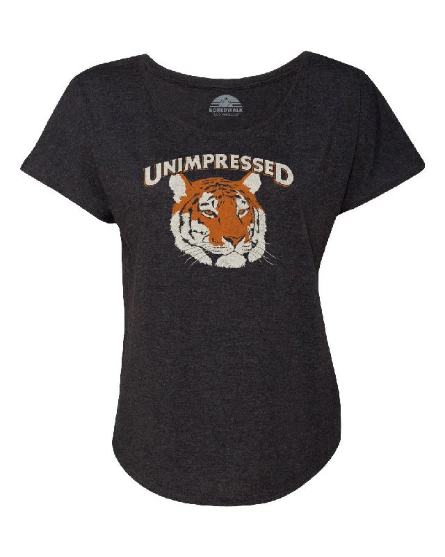 Women's Unimpressed Tiger Scoop Neck T-Shirt