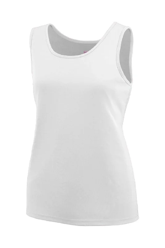 Augusta Sportswear Womens Training Moisture Wicking Tank Top - White