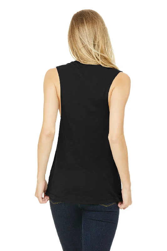 Bella + Canvas Womens Flowy Muscle Tank Top - Black