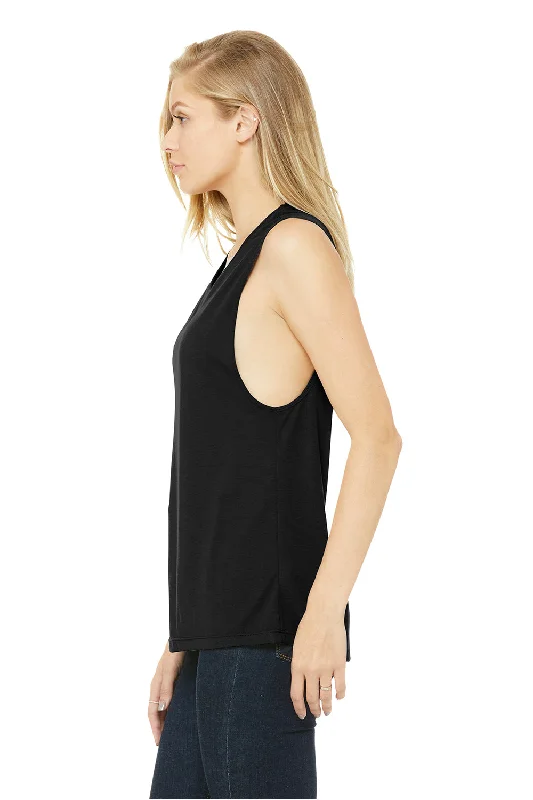 Bella + Canvas Womens Flowy Muscle Tank Top - Black