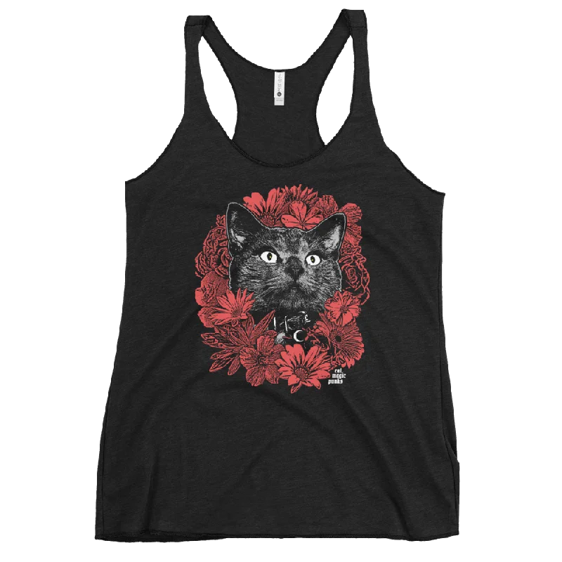 CATSOMMAR Red Flower Women's Racerback Tank