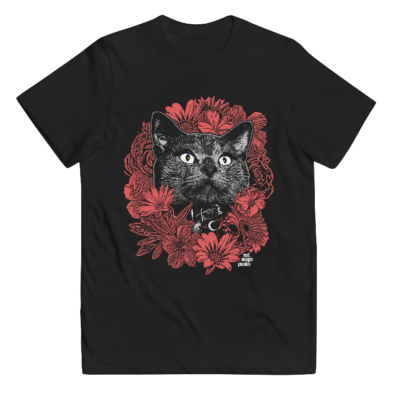 CATSOMMAR Red Flowers Youth Shirt