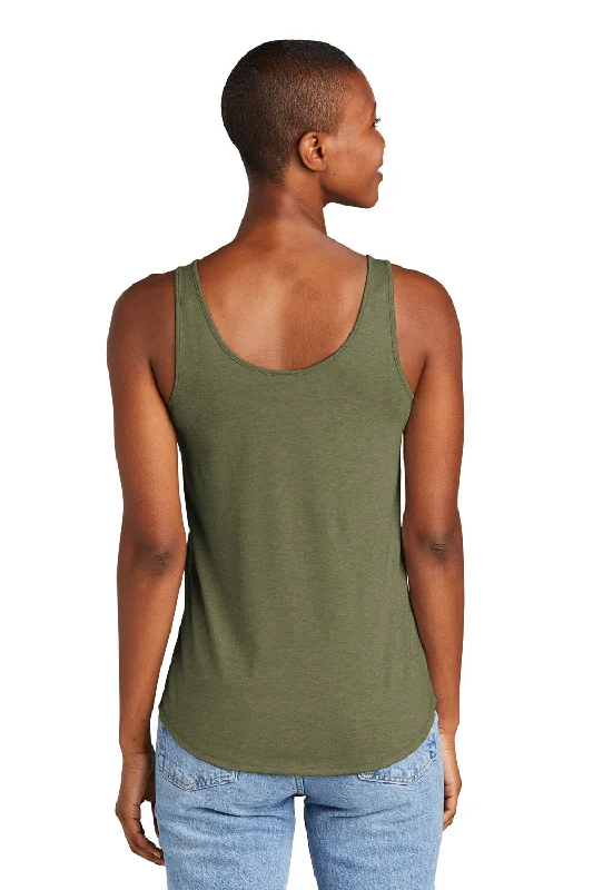 District Womens Perfect Tri Relaxed Tank Top - Military Green Frost