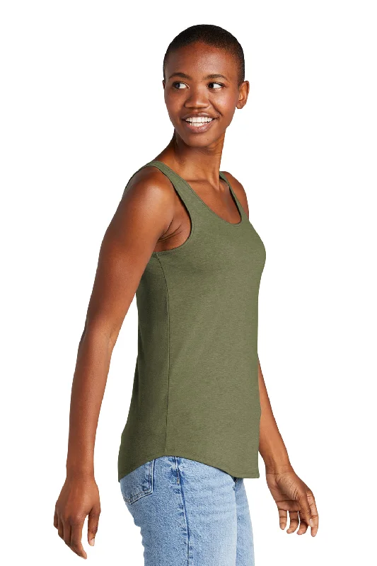 District Womens Perfect Tri Relaxed Tank Top - Military Green Frost