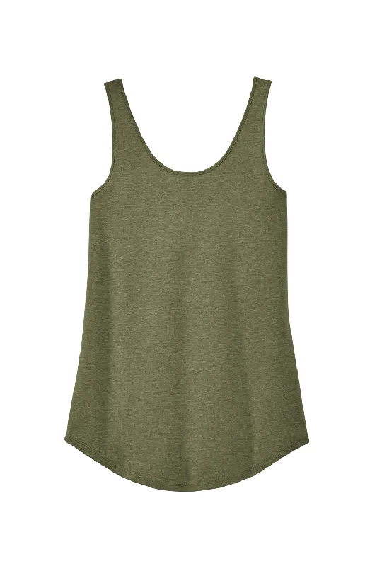 District Womens Perfect Tri Relaxed Tank Top - Military Green Frost