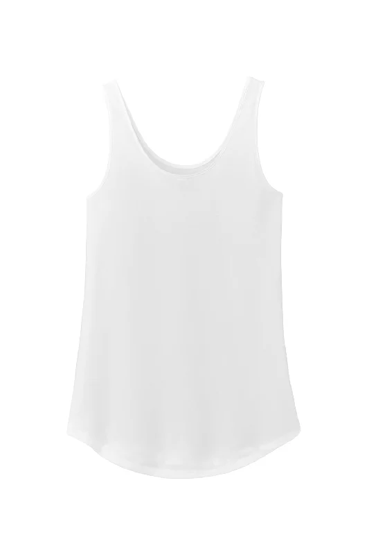 District Womens Perfect Tri Relaxed Tank Top - White