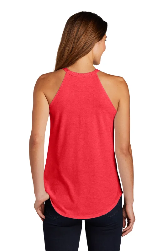 District Womens Perfect Tri Rocker Tank Top - Red Frost