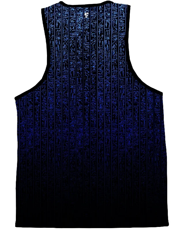 Egyptian Glyphs (Blue) Unisex Tank Top