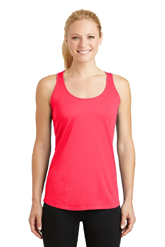 Sport-Tek Womens Competitor Moisture Wicking Tank Top - Hot Coral Pink