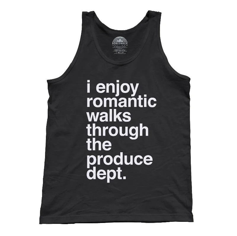 Unisex I Enjoy Romantic Walks Through the Produce Department Tank Top - Foodie Vegan Vegetarian