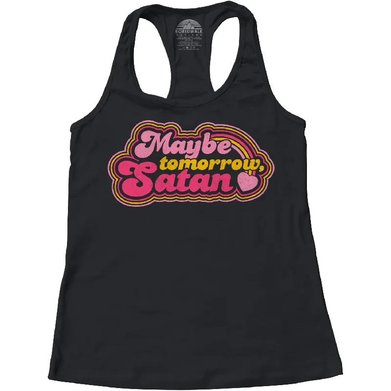 Women's Maybe Tomorrow Satan Racerback Tank Top