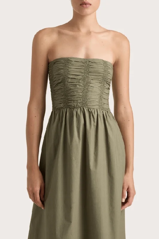 Dominquez Midi Dress Khaki