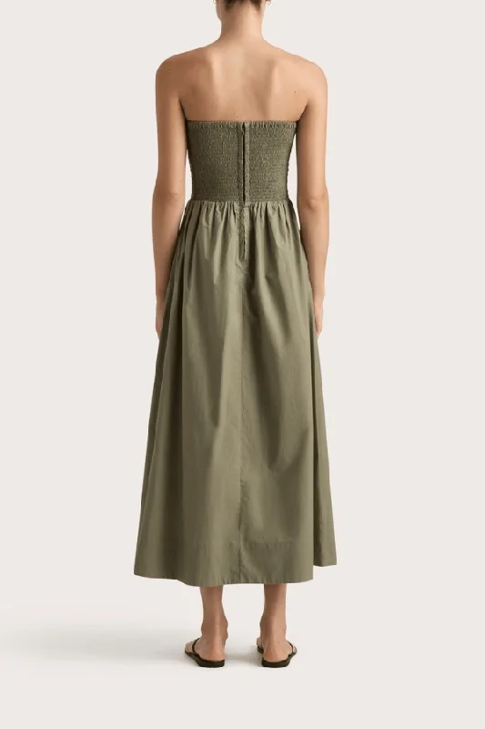 Dominquez Midi Dress Khaki