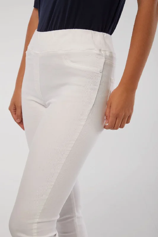 Bengajean® Full Length Skinny Leg - White